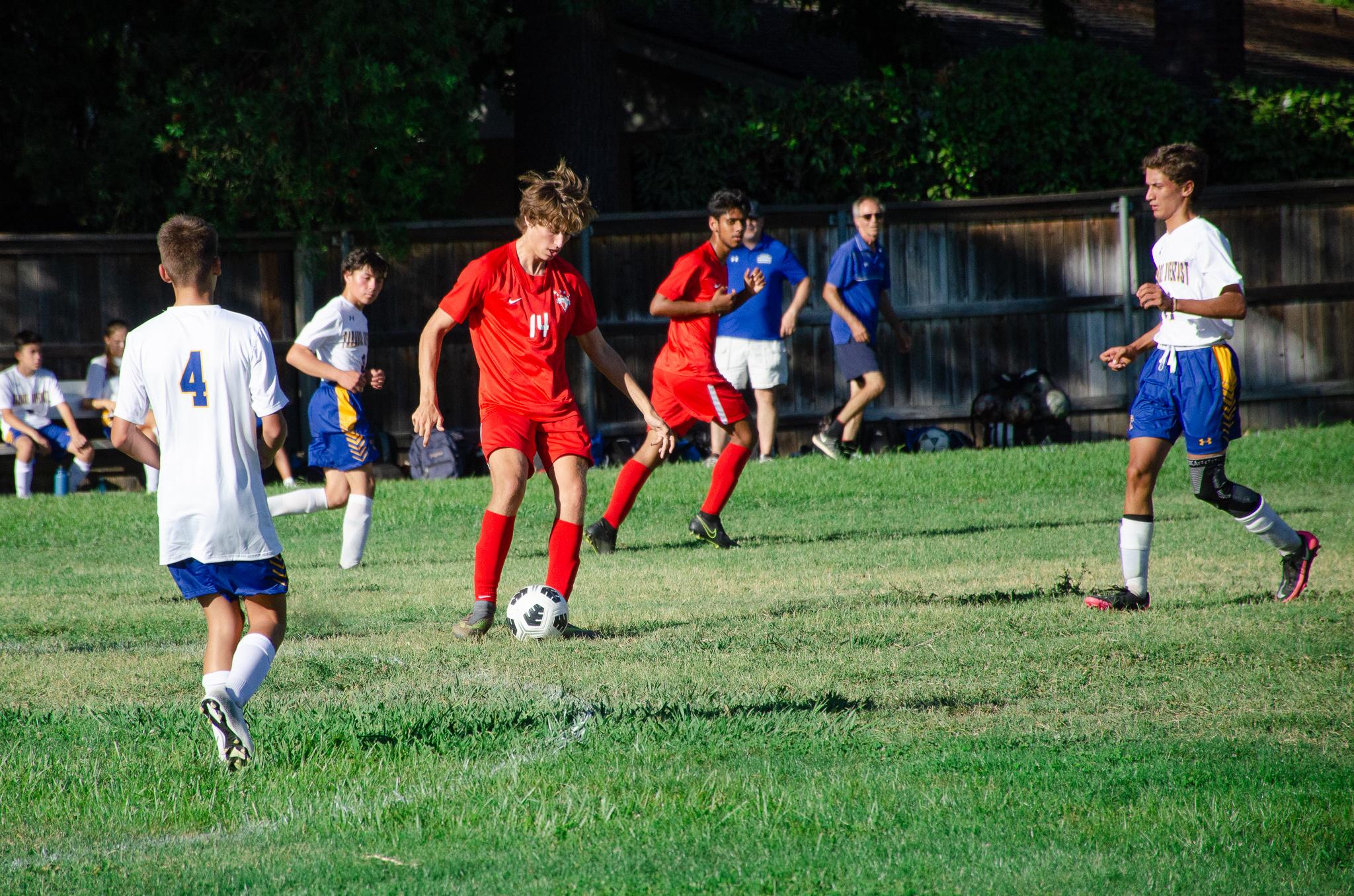 Senior Captain RJ Vargo mounts an attack against Forest Lake Christian